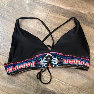 Swim suit top w/ tribal print